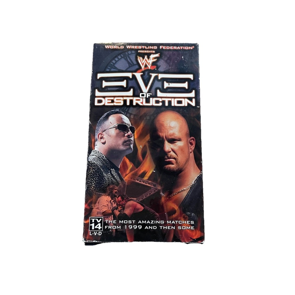 WWF Eve of Destruction VHS Tape 2000 Pro Wrestling TV-14 World Wrestling Classic